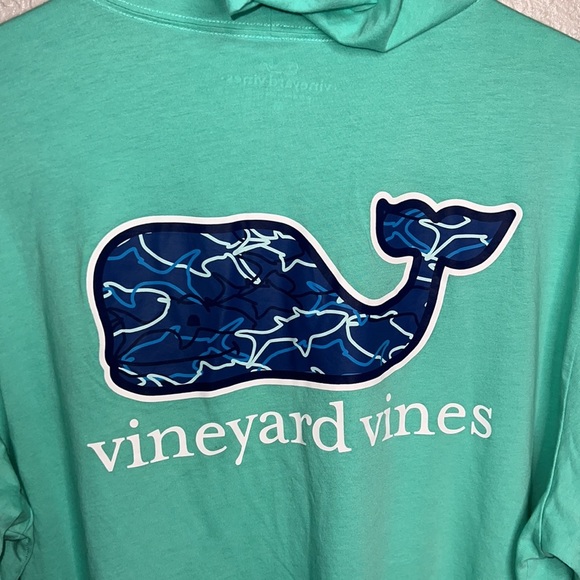 Vineyard Vines Men’s Hooded Long Sleeve Pullover Seafoam Green Shirt - Picture 7 of 8